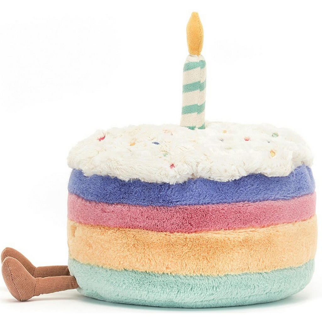 JELLY CAT AMUSEABLE RAINBOW BIRTHDAY CAKE