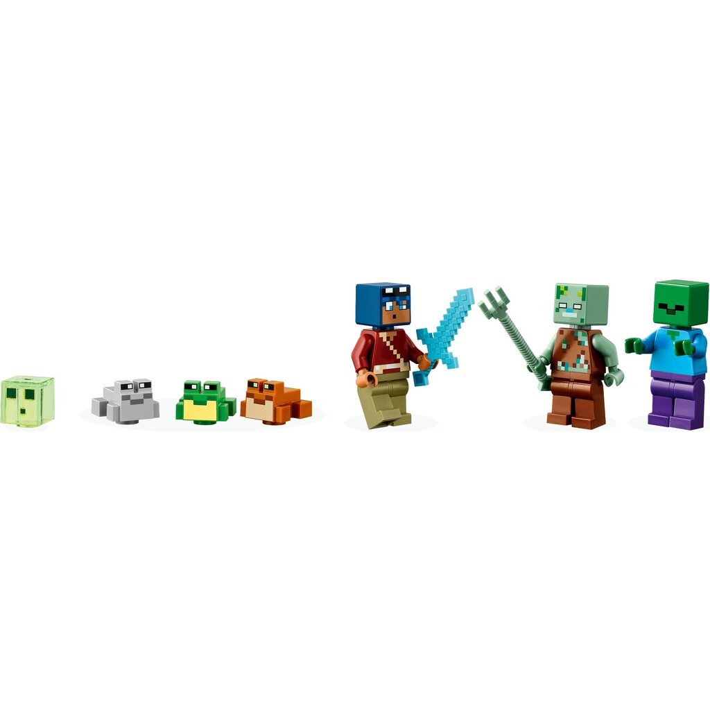 LEGO Minecraft The Frog House Building Toy for Kids, Minecraft Toy  Featuring Animals, a Toy Boat and Minecraft Mob Figures, Gaming Gift for  Girls and