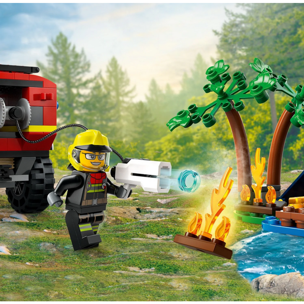 LEGO 4X4 FIRE TRUCK WITH RESCUE BOAT
