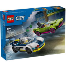 LEGO POLICE CAR AND MUSCLE CAR CHASE
