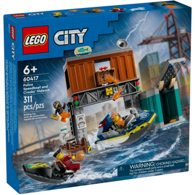 LEGO POLICE SPEEDBOAT AND CROOKS' HIDEOUT