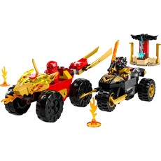 LEGO KAI AND RAS'S CAR AND BIKE BATTLE