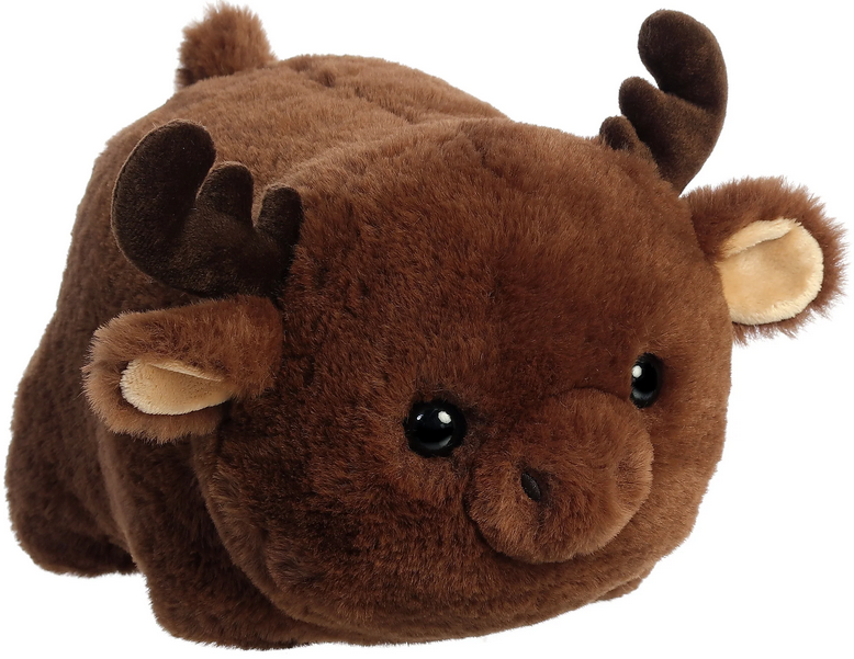 Aurora® Morty Moose Stuffed Animal - Brown, 10-Inch, Polyester, Medium Size - Comforting Cuddles & Playful Companions
