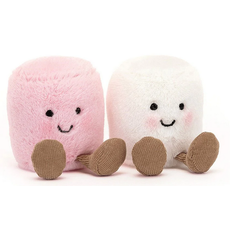 JELLY CAT AMUSEABLE PINK AND WHITE MARSHMALLOWS