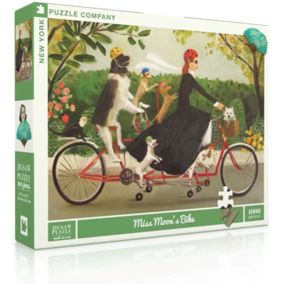 NEW YORK PUZZLE CO MISS MOON'S BIKE 1000 PC PUZZLE