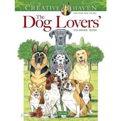 DOVER PUBLICATIONS CREATIVE HAVEN DOG LOVERS COLORING BOOK
