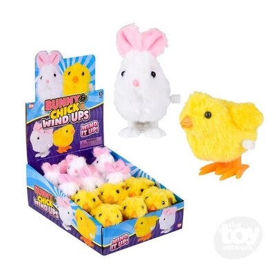 THE TOY NETWORK FUZZY BUNNY OR CHICK WIND UP
