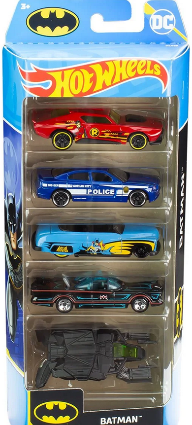 HOT WHEELS BATMAN VEHICLE 5 PACK THE TOY STORE