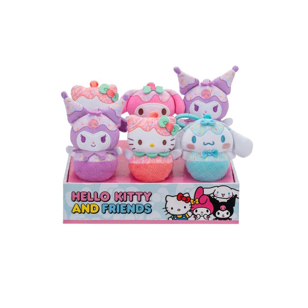 HELLO KITTY HELLO KITTY AND FRIENDS 4 INCH CLIP ON PLUSH