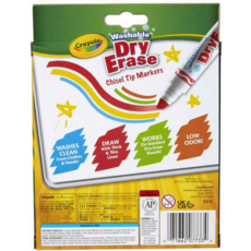 CRAYOLA WASHABLE WEDGE TIP DRY ERASE MARKERS 10 CT