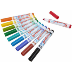 CRAYOLA WASHABLE WEDGE TIP DRY ERASE MARKERS 10 CT