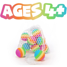 HOG WILD SQUEEZE POPPER REPLACEMENT BALLS RAINBOW