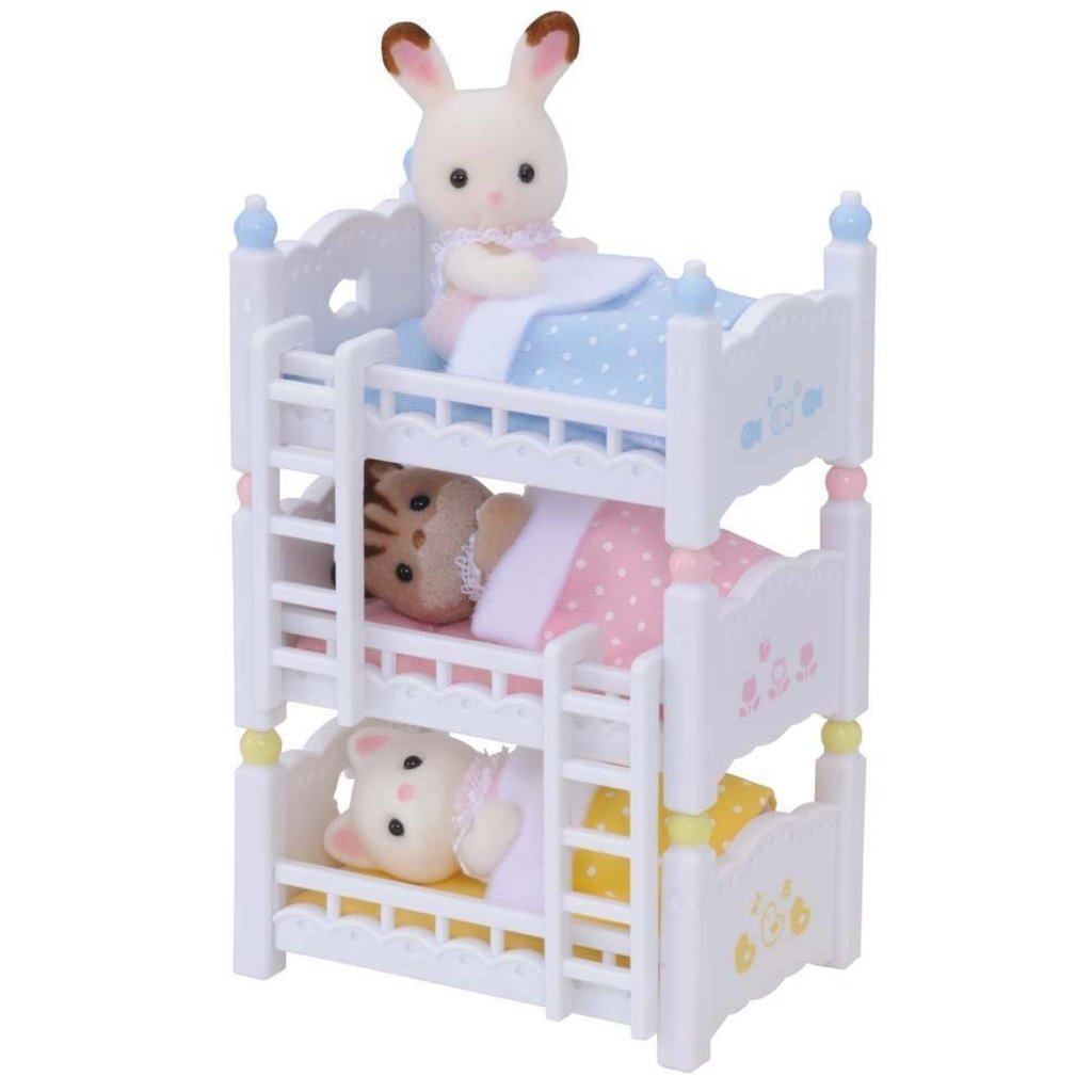 EPOCH EVERLASTING PLAY TRIPLE BABY BUNK BEDS CALICO CRITTERS**