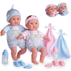 BERENGUER BOUTIQUE BABY DOLL TWINS GIFT SET
