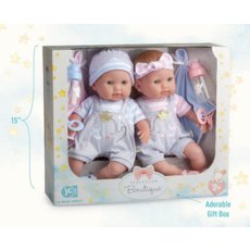 BERENGUER BOUTIQUE BABY DOLL TWINS GIFT SET