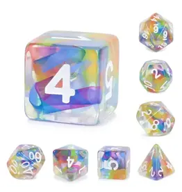 FOAM BRAIN WHOLESALE RAINBOW RIBBON RPG DICE SET