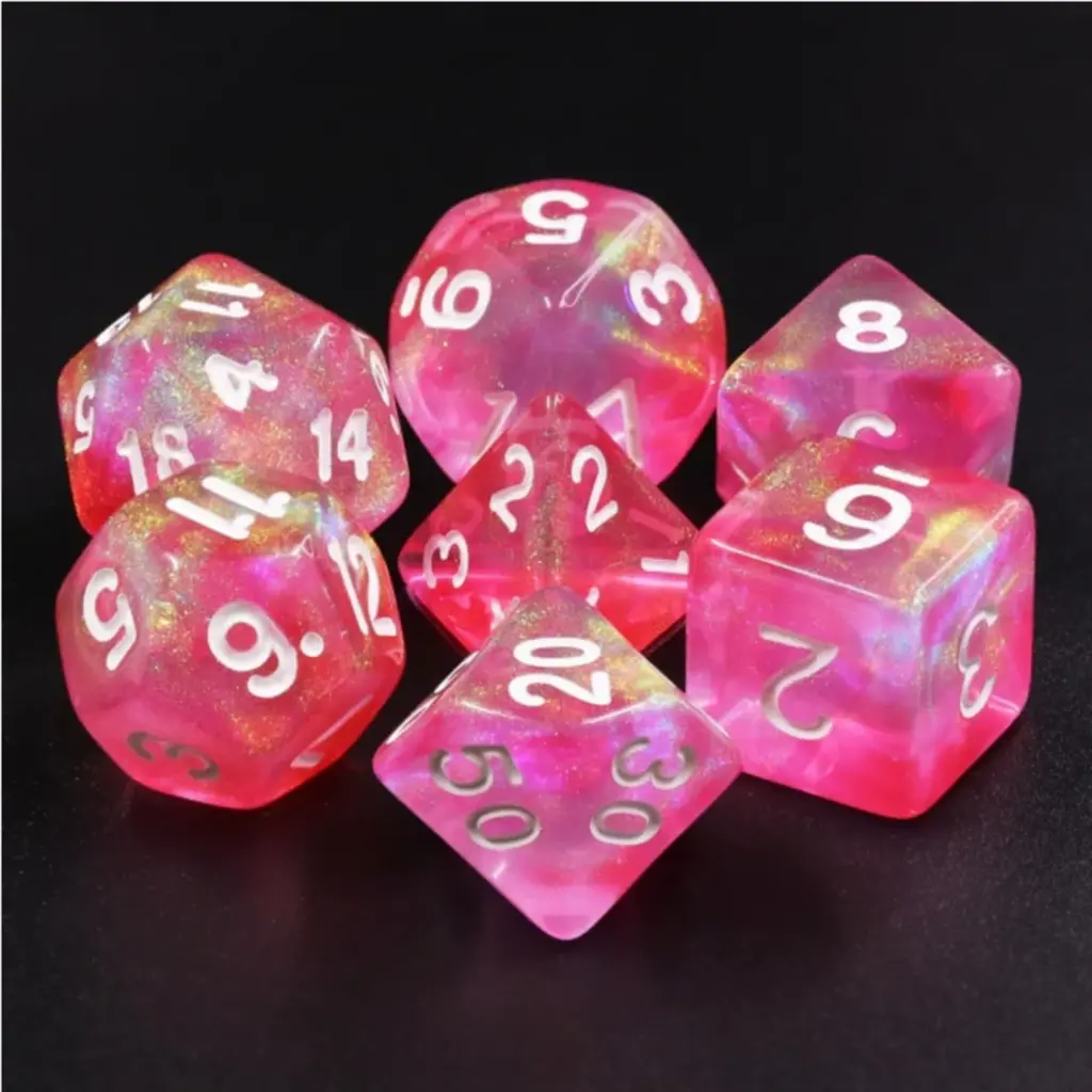 FOAM BRAIN WHOLESALE PINK BUNNY RPG DICE SET*
