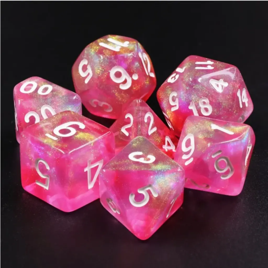FOAM BRAIN WHOLESALE PINK BUNNY RPG DICE SET*