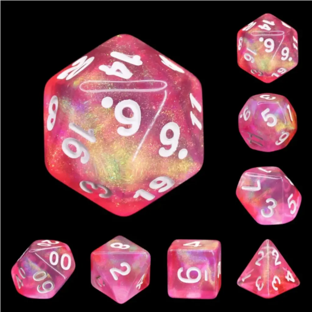FOAM BRAIN WHOLESALE PINK BUNNY RPG DICE SET*