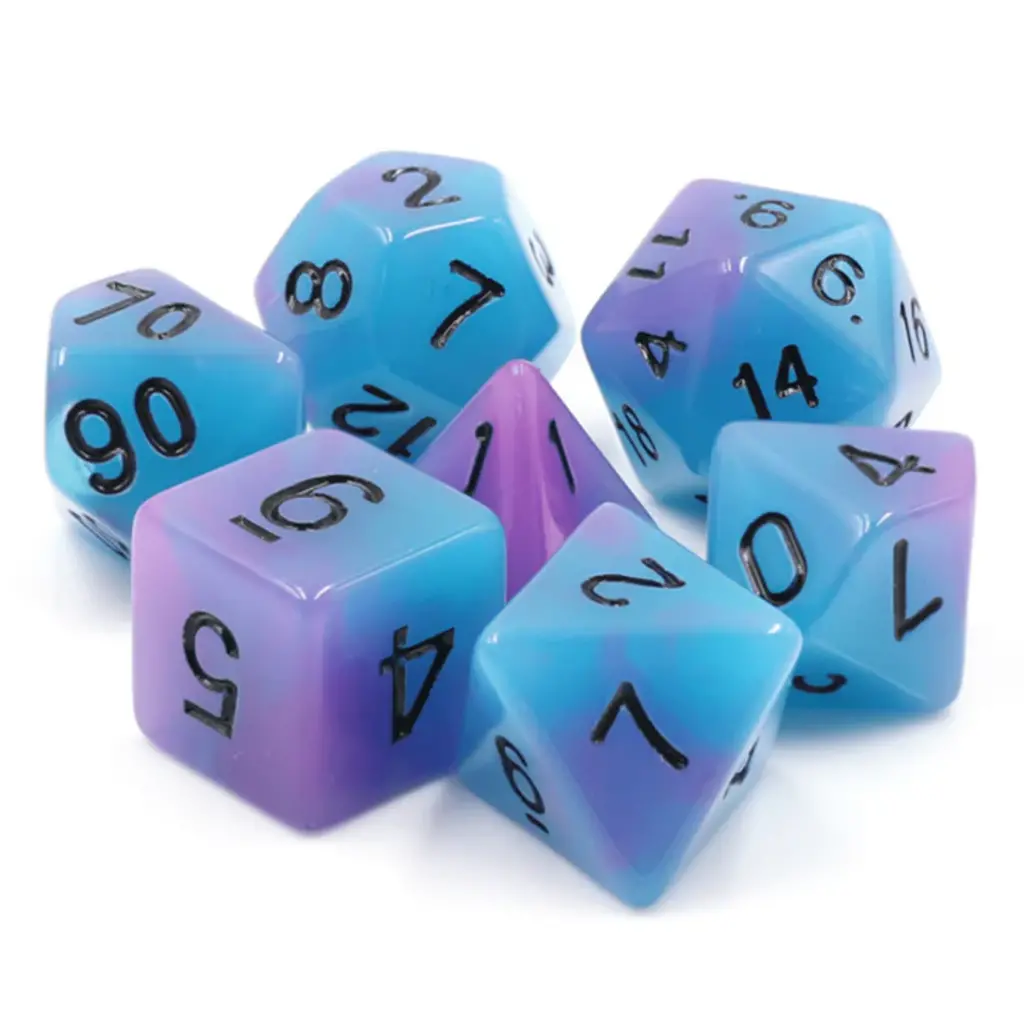 FOAM BRAIN WHOLESALE GLOW IN DARK SUPERNOVA RPG DICE SET*