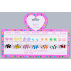 JEANNIES STICK ON EARRINGS & RINGS