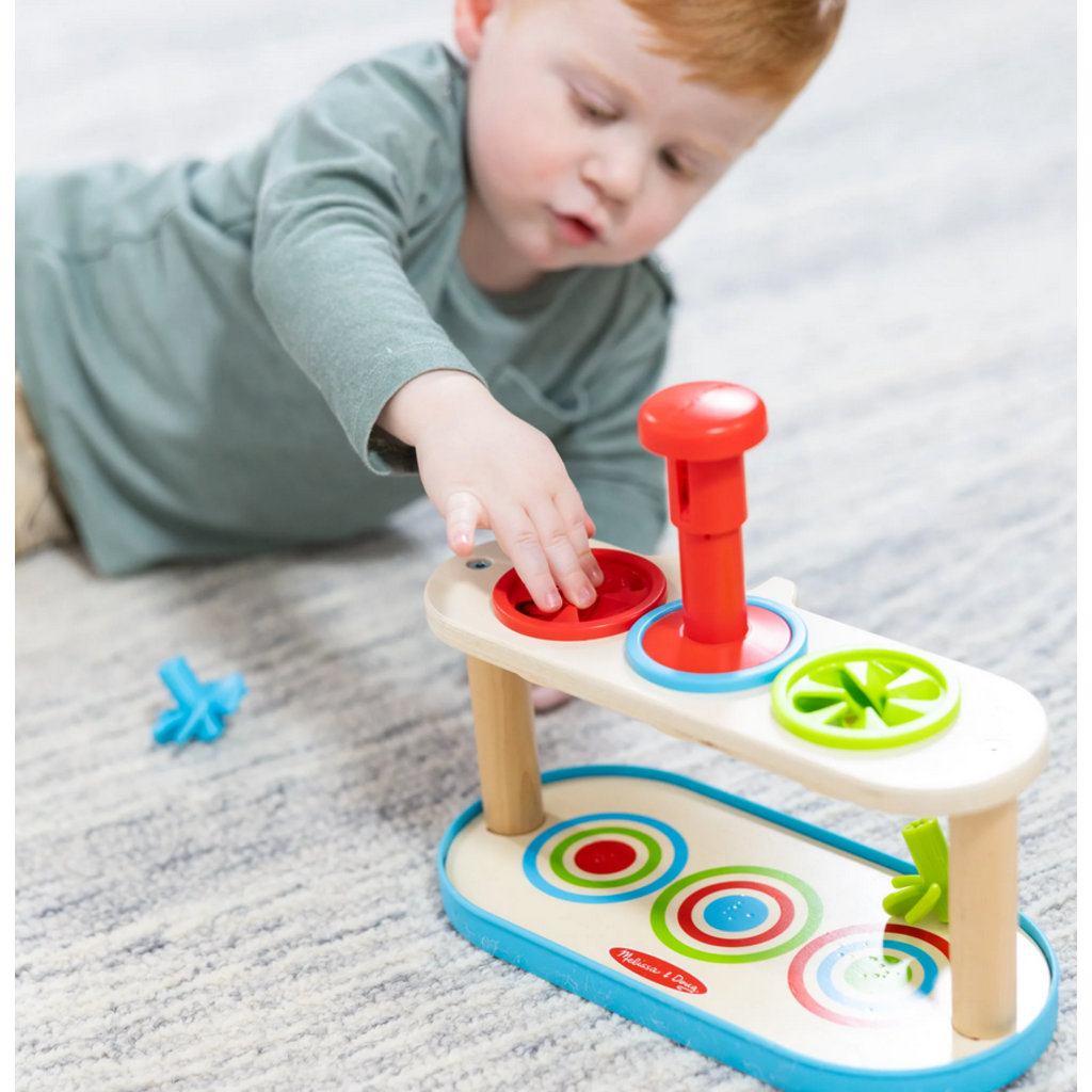 MELISSA AND DOUG MATCH & PUSH SPINNING TOPS