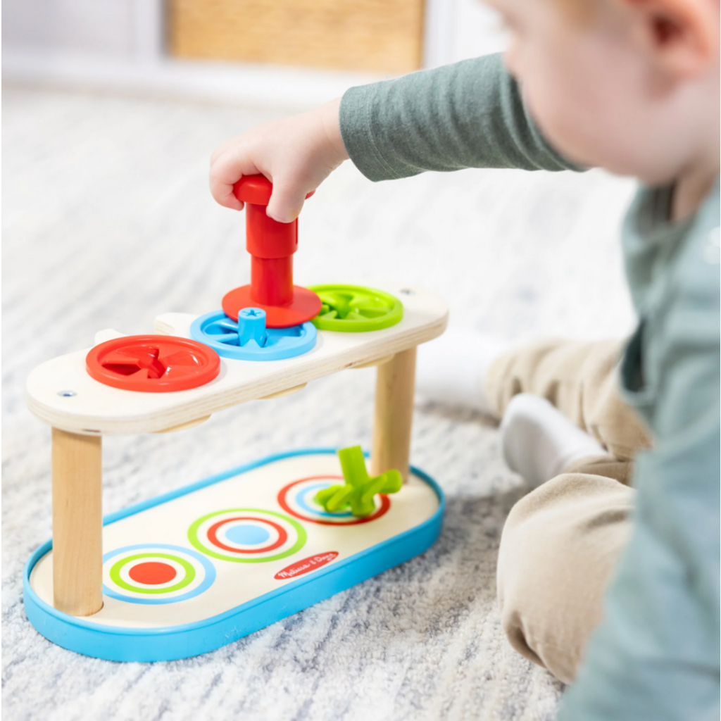 MELISSA AND DOUG MATCH & PUSH SPINNING TOPS