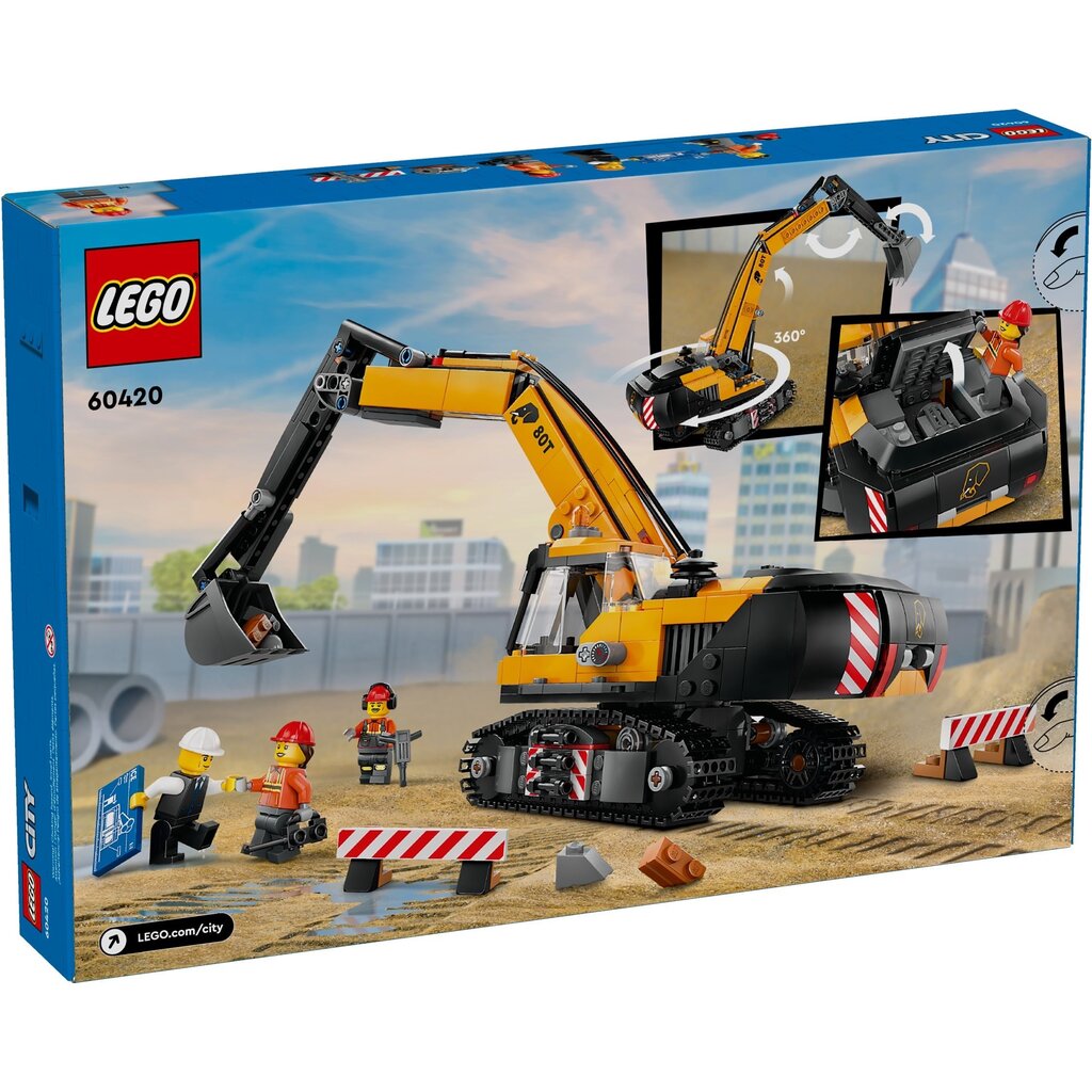 LEGO YELLOW CONSTRUCTION EXCAVATOR