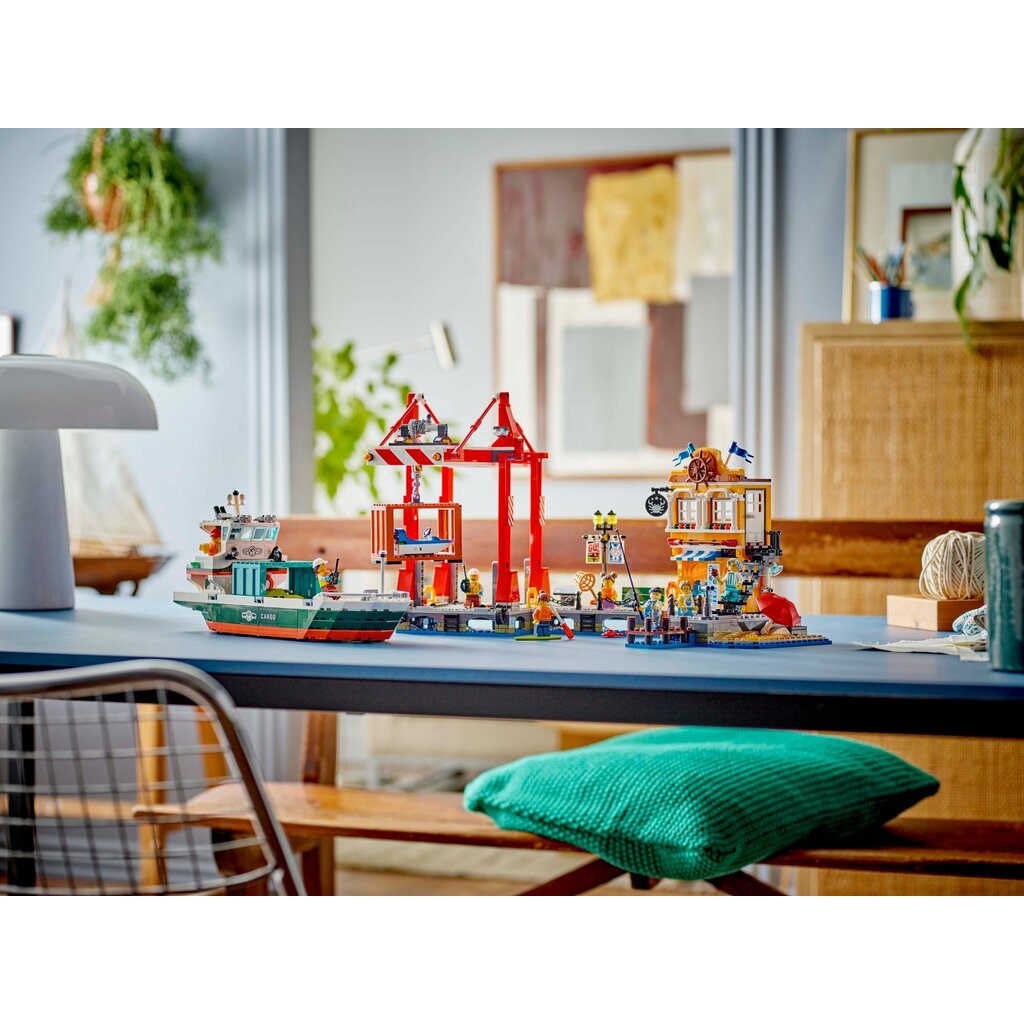 LEGO SEASIDE HARBOR WITH CARGO SHIP