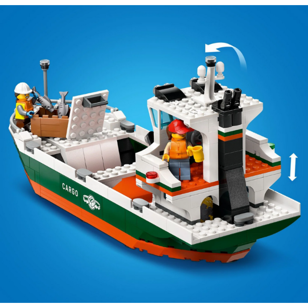LEGO SEASIDE HARBOR WITH CARGO SHIP