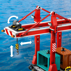 LEGO SEASIDE HARBOR WITH CARGO SHIP