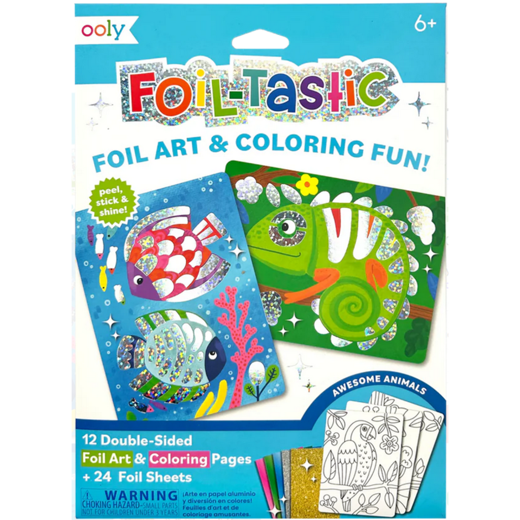 OOLY FOIL-TASTIC FOIL ART & COLORING AWESOME ANIMALS