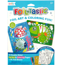 OOLY FOIL-TASTIC FOIL ART & COLORING AWESOME ANIMALS