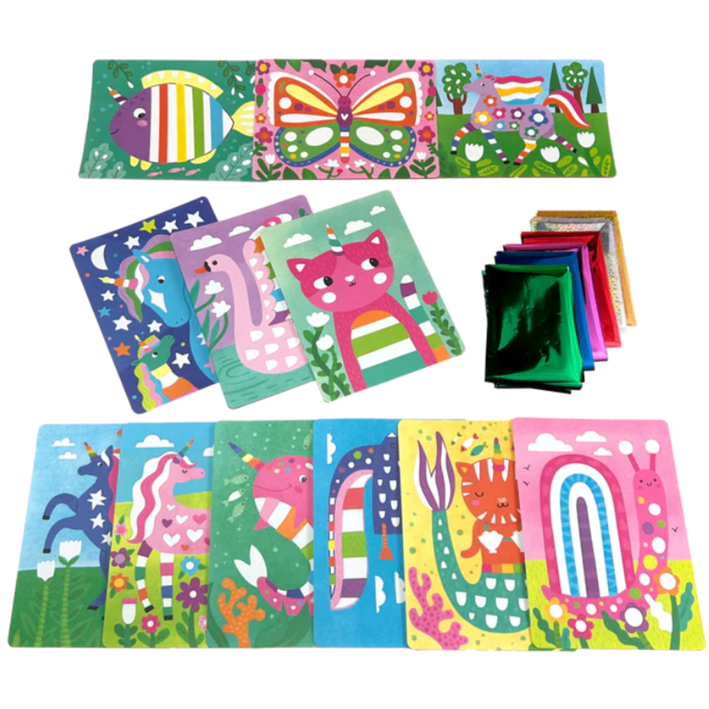 OOLY FOIL-TASTIC FOIL ART & COLORING WHIMSICAL WORLD