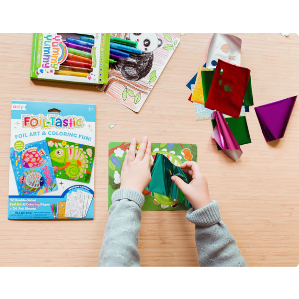 OOLY FOIL-TASTIC FOIL ART & COLORING WHIMSICAL WORLD