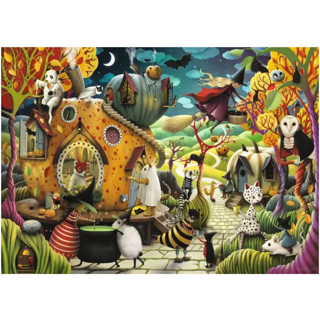 RAVENSBURGER USA HAPPY HALLOWEEN 1000 PC PUZZLE