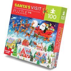 CROCODILE CREEK SANTA'S VISIT 100 PC PUZZLE