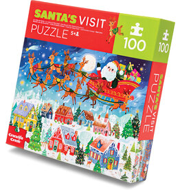 CROCODILE CREEK SANTA'S VISIT 100 PC PUZZLE