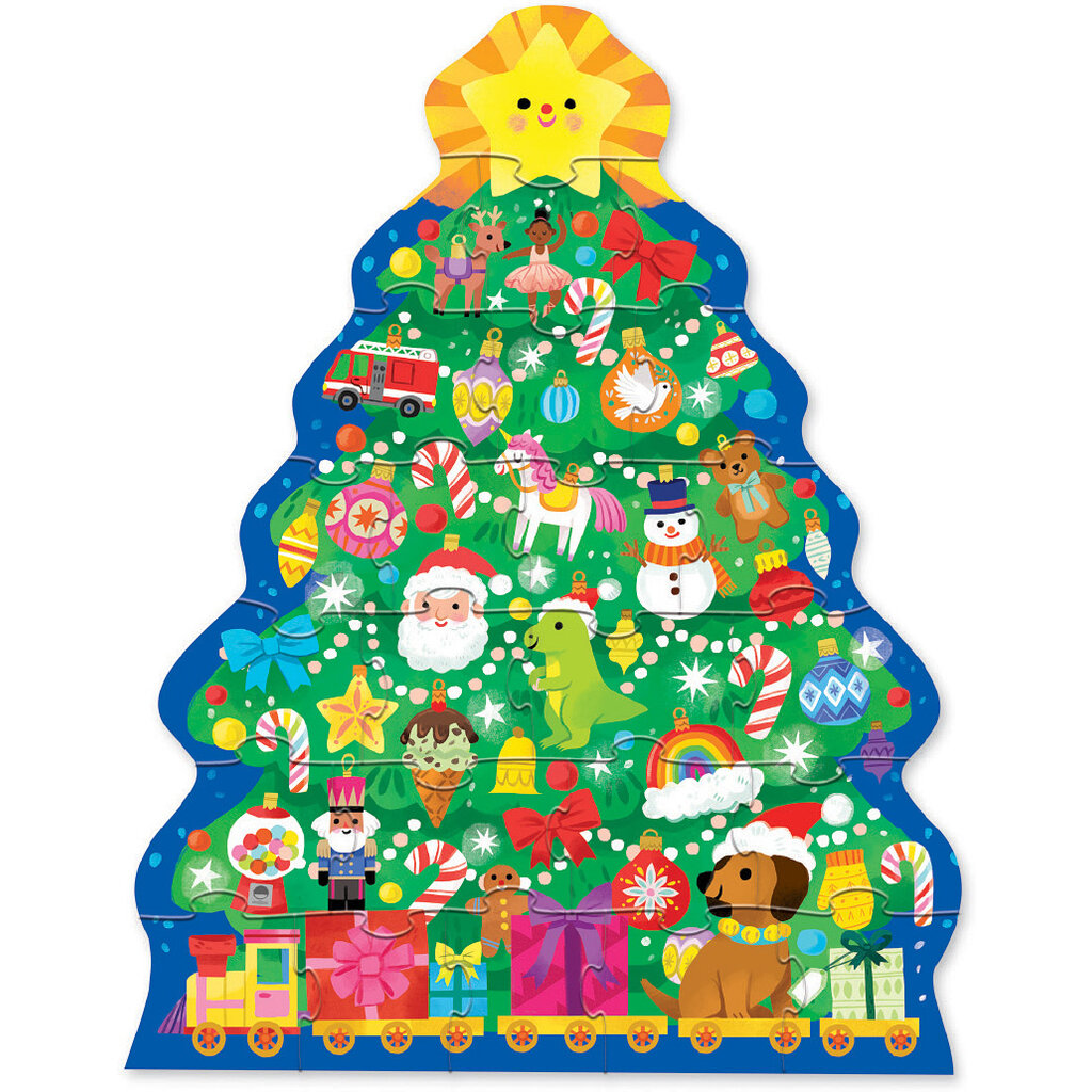 CROCODILE CREEK CHRISTMAS TREE 24 PC PUZZLE