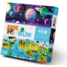 CROCODILE CREEK EARTH & SPACE 48 PC PUZZLE ABOVE + BELOW