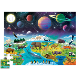 CROCODILE CREEK EARTH & SPACE 60 PC PUZZLE ABOVE + BELOW