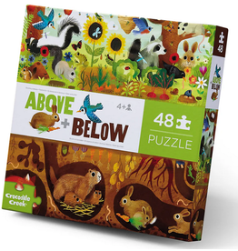 CROCODILE CREEK BACKYARD DISCOVERY 48 PC PUZZLE ABOVE + BELOW