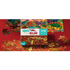 CROCODILE CREEK DINOSAUR WORLD 48 PC PUZZLE ABOVE + BELOW