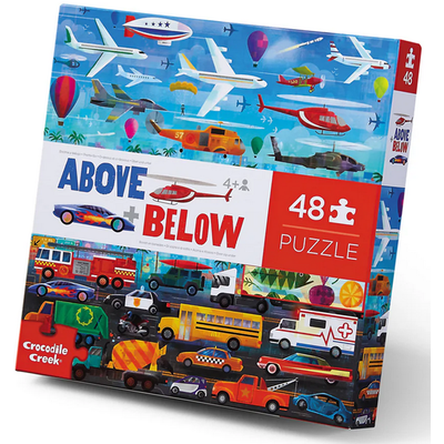 CROCODILE CREEK THINGS THAT GO 48 PC PUZZLE ABOVE + BELOW