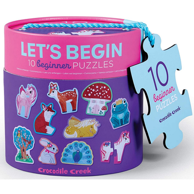 CROCODILE CREEK LET'S BEGIN 2 PC PUZZLE UNICORN