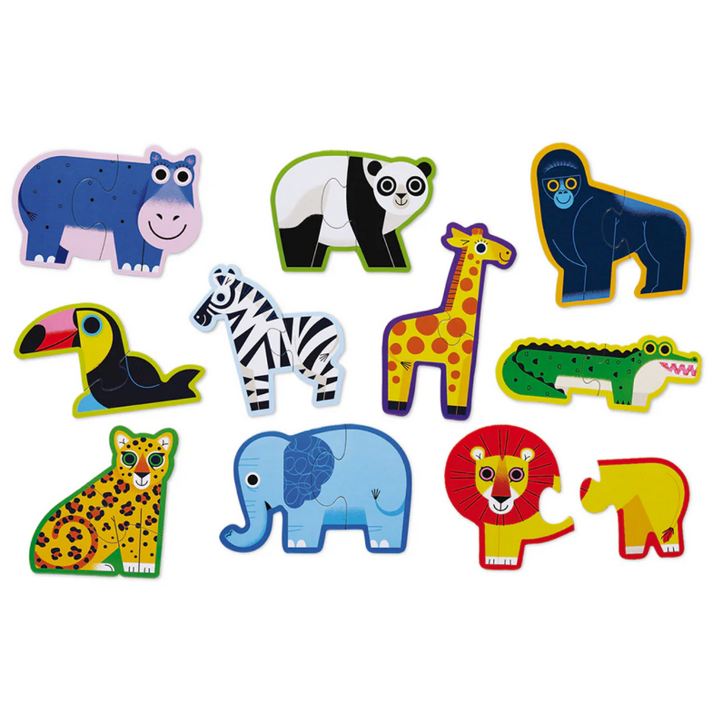 CROCODILE CREEK LET'S BEGIN 2 PC PUZZLE JUNGLE