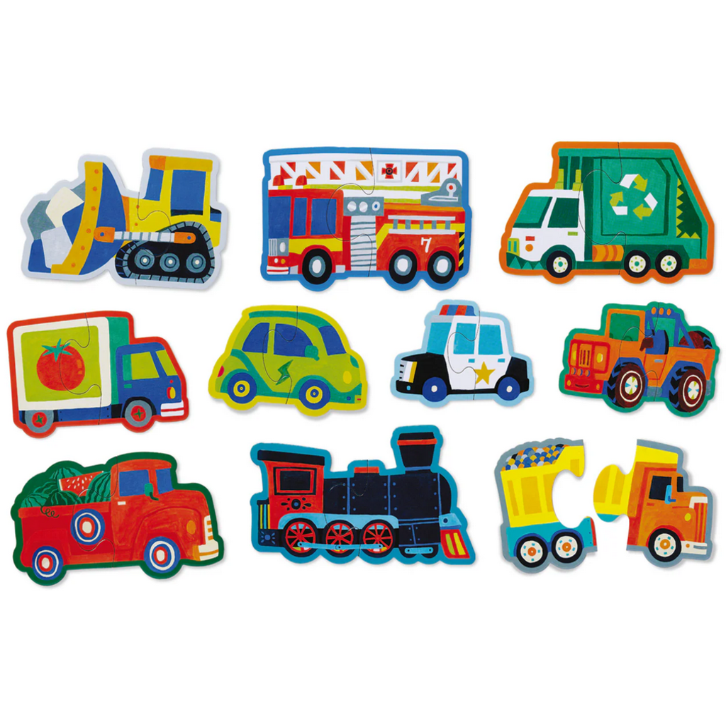 CROCODILE CREEK LET'S BEGIN 2 PC PUZZLE VEHICLES