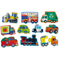 CROCODILE CREEK LET'S BEGIN 2 PC PUZZLE VEHICLES