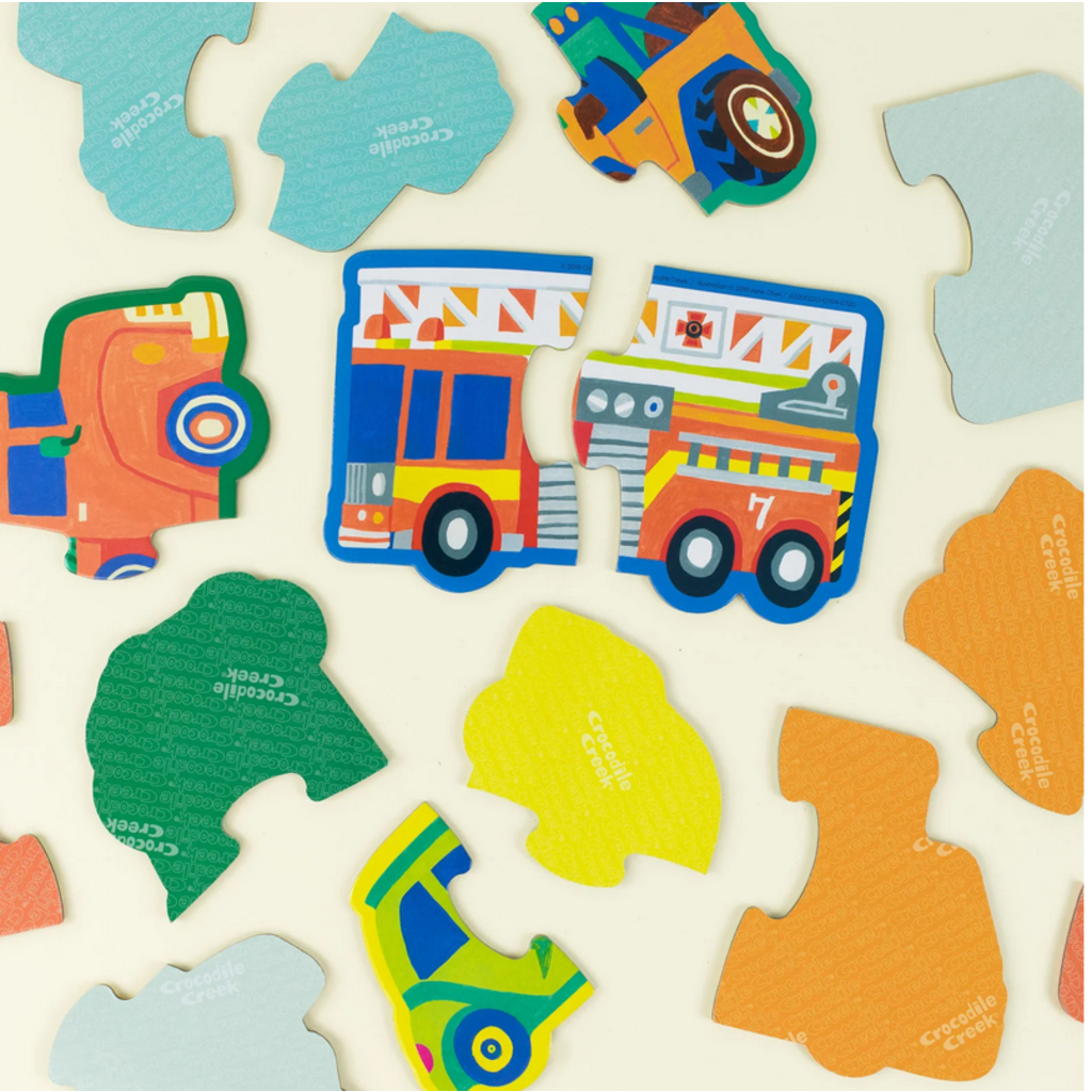 CROCODILE CREEK LET'S BEGIN 2 PC PUZZLE VEHICLES