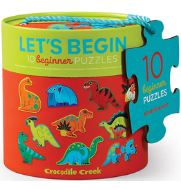 CROCODILE CREEK LET'S BEGIN 2 PC PUZZLE DINOSAURS